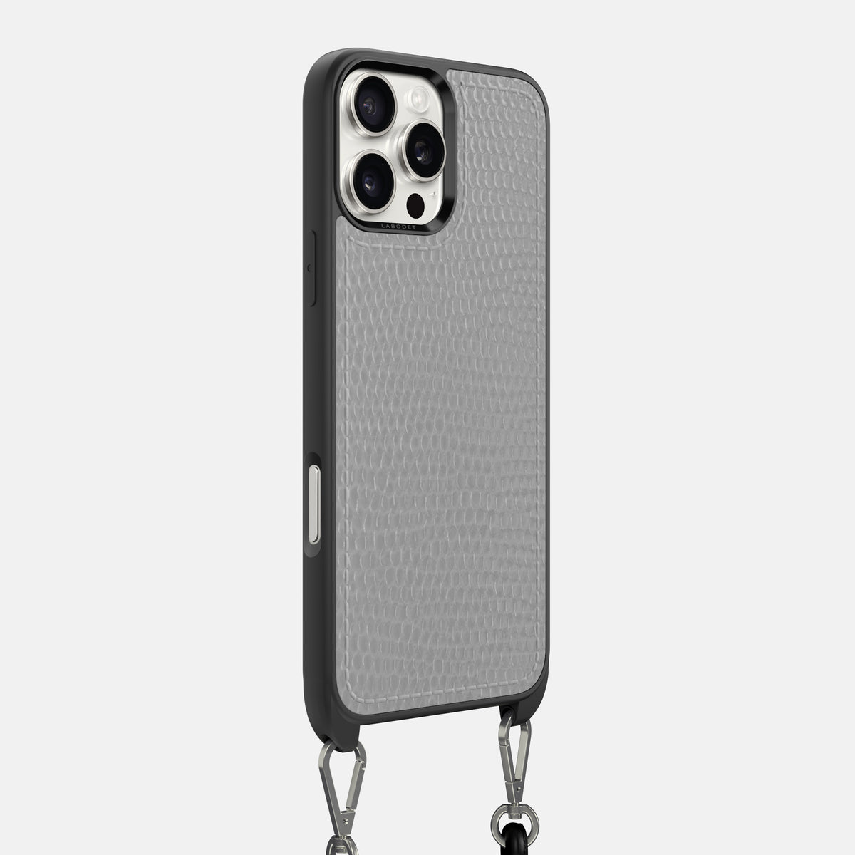 Black iPhone 16 Pro Max Crossbody Sport Case Lizard -2 | Black