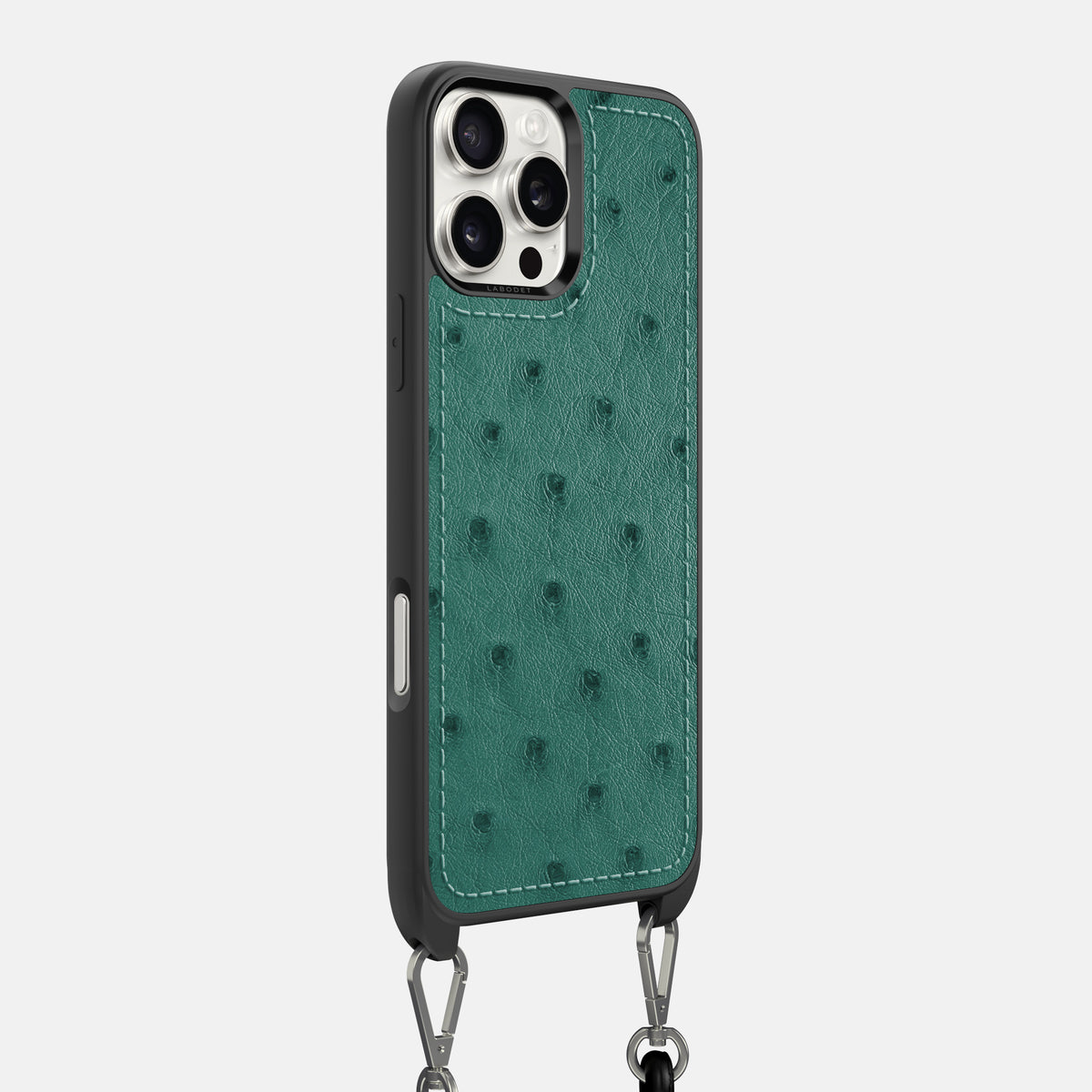 Forest-Green iPhone 16 Pro Max Crossbody Case Ostrich -2 | Forest-Green