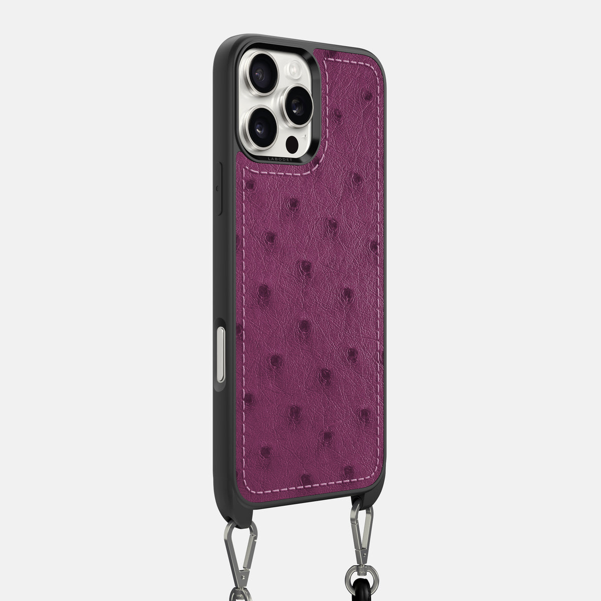 Purple iPhone 16 Pro Max Crossbody Case Ostrich -2 | Purple