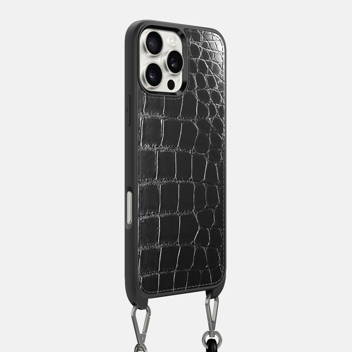 Havana-Black iPhone 16 Pro Max Crossbody Sport Case Patina Alligator -2 | Havana-Black