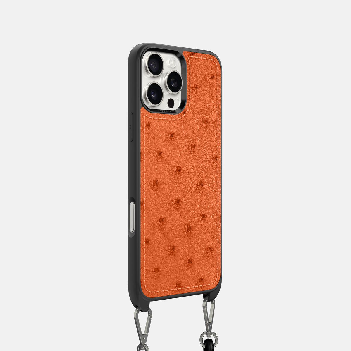 Orange iPhone 16 Pro Crossbody Case Ostrich -2 | Orange