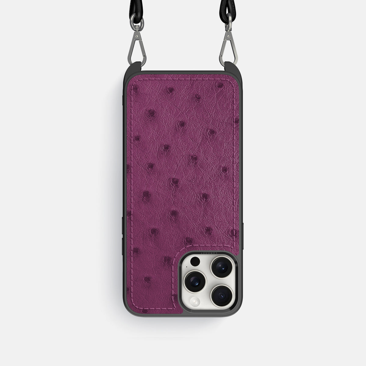 Purple iPhone 16 Pro Crossbody Case Ostrich -1 | Purple