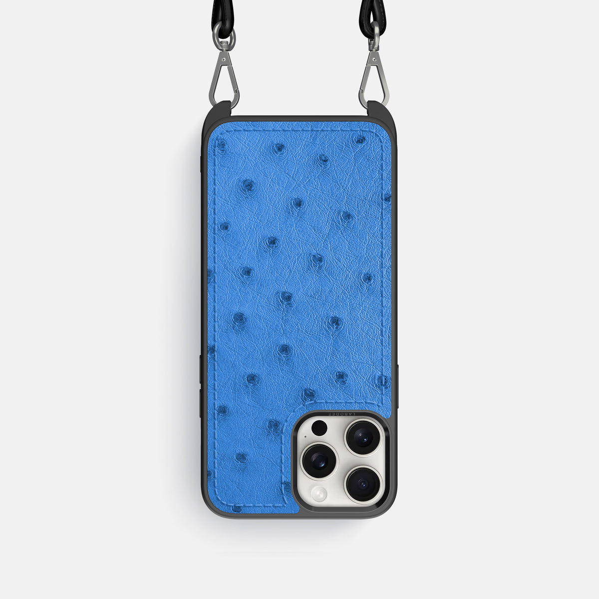 Royal-Blue iPhone 16 Pro Crossbody Case Ostrich -1 | Royal-Blue
