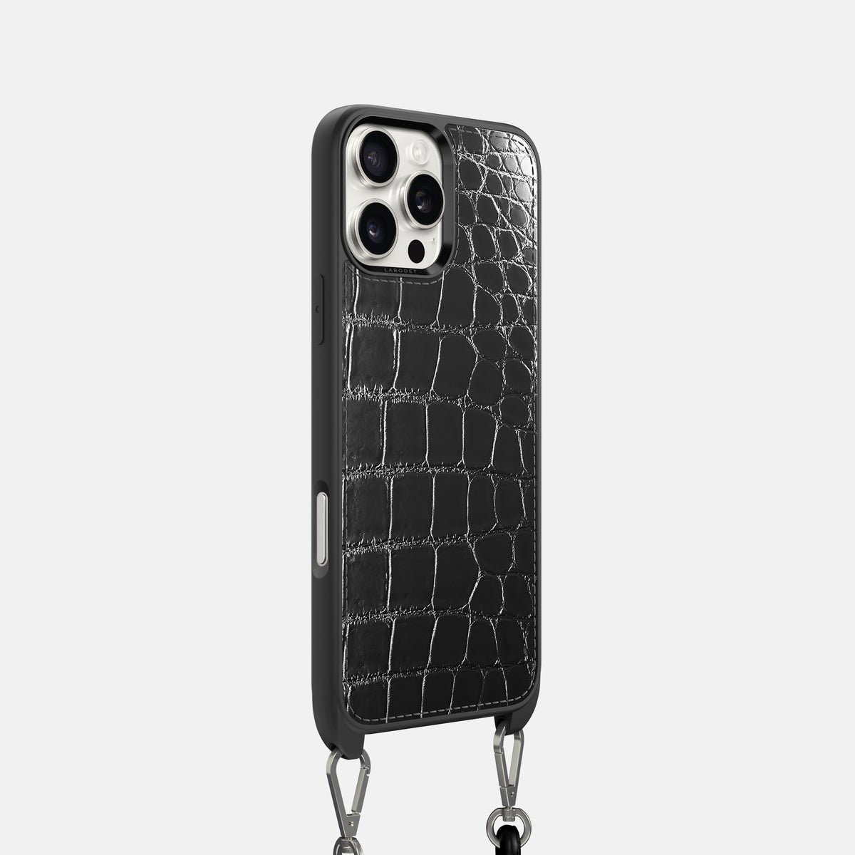 Havana-Black iPhone 16 Pro Crossbody Sport Case Patina Alligator -2 | Havana-Black