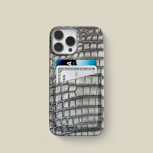 iPhone 15 Pro Double Card Case 1/1 Elephant Alligator