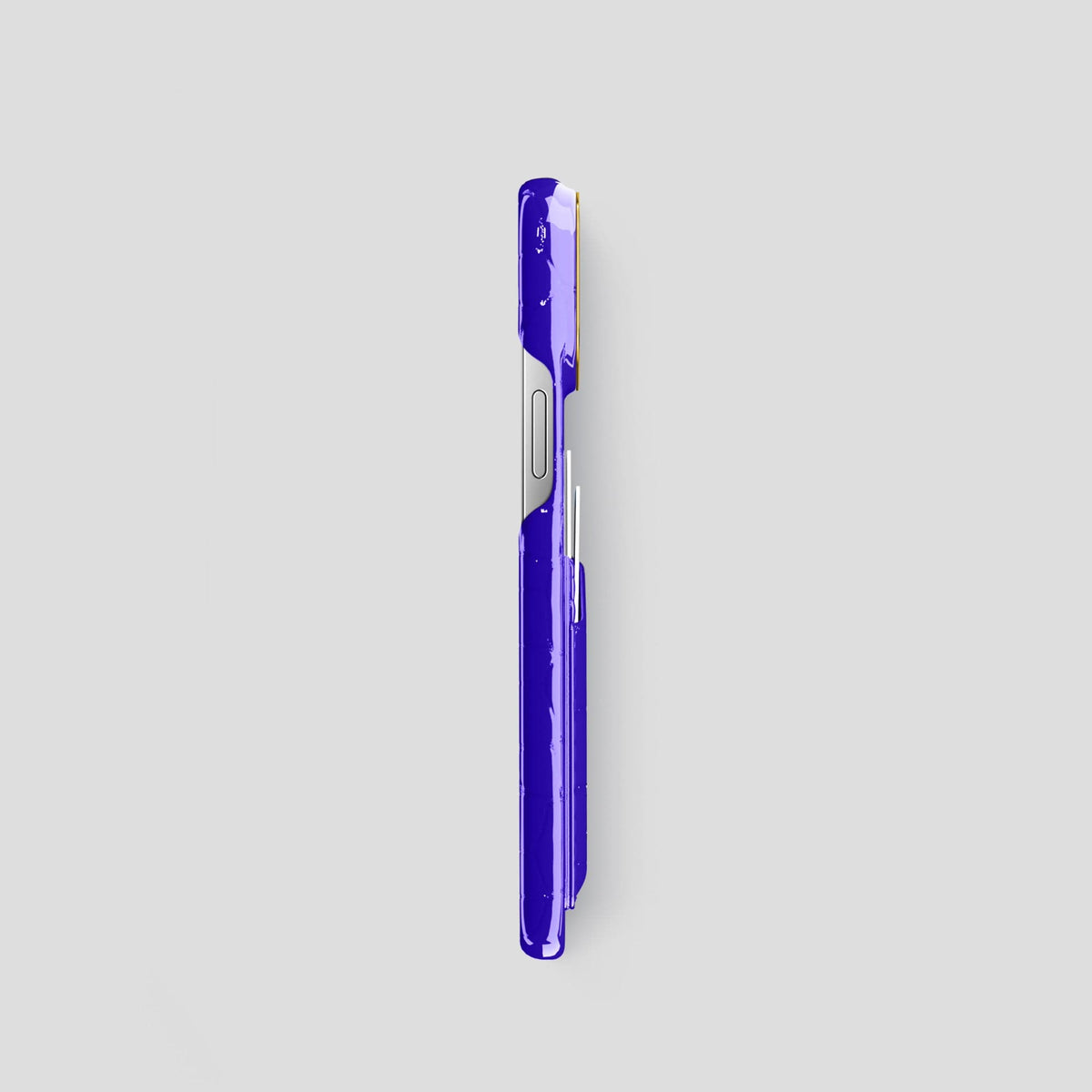 Royal Blue iPhone 14 Shiny Alligator with Gold Metal -3 | Royal-Blue-Gold