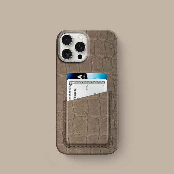 Double Card Case 1/1 Water Drop For iPhone 16 Pro In Alligator