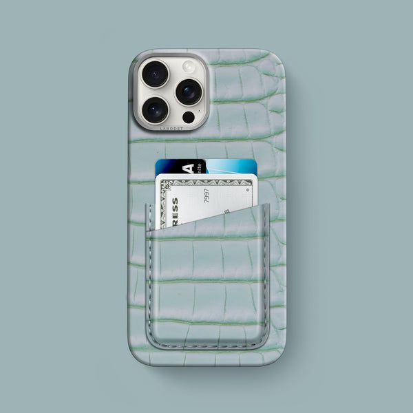 Double Card Case 1/1 Mint Gum For iPhone 16 Pro Max In Alligator