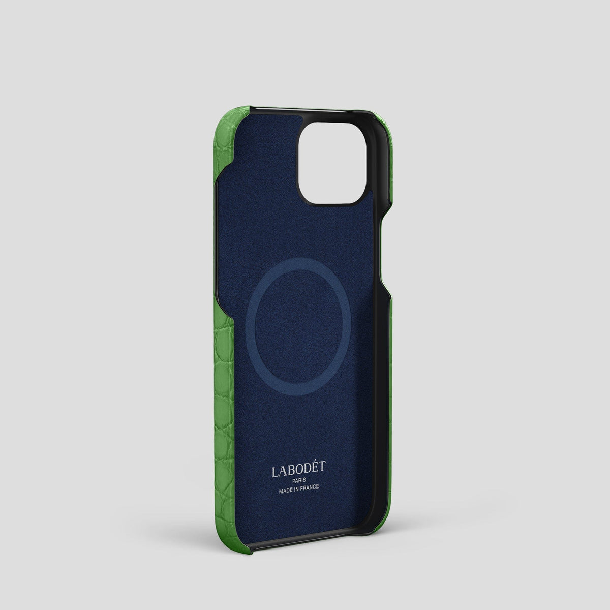 Apple-Green iPhone 15 Slim Card Case Alligator -4 | Apple-Green