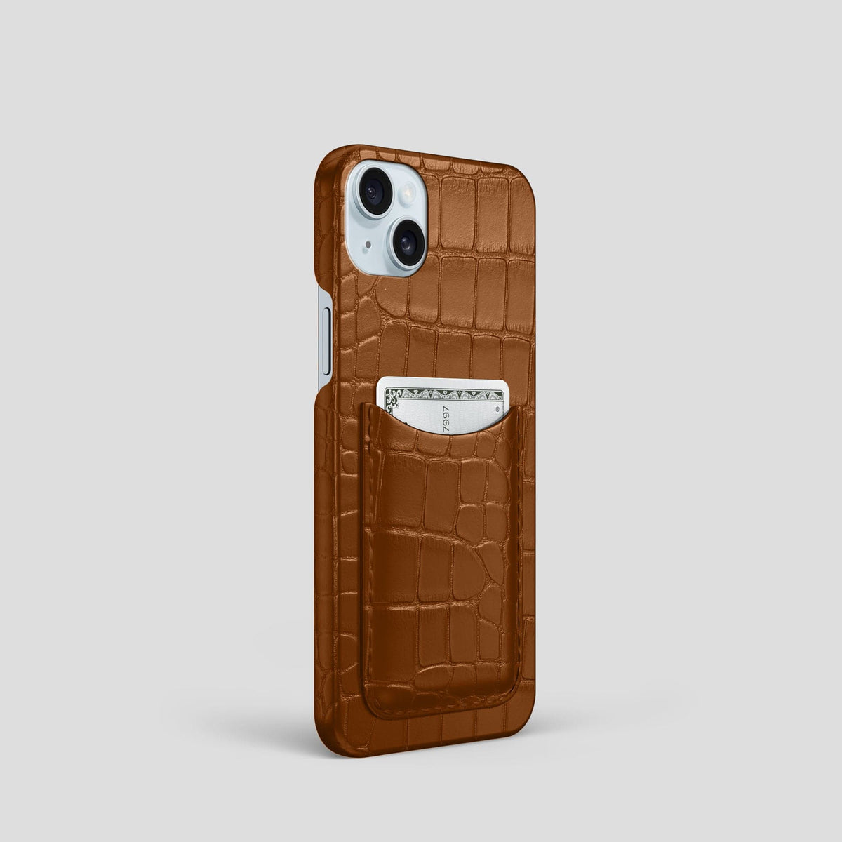 Honey iPhone 15 Slim Card Case Alligator -2 | Honey