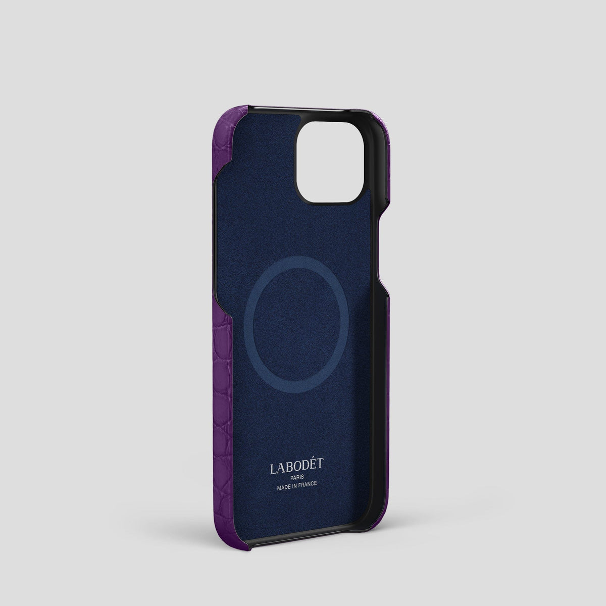 Purple iPhone 15 Slim Card Case Alligator -4 | Purple