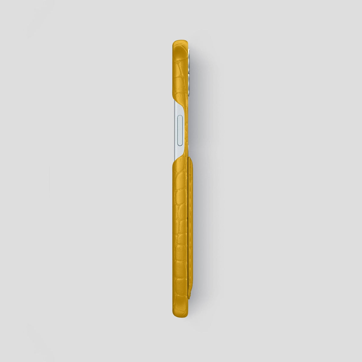 Yellow iPhone 15 Plus Slim Card Case Alligator -3 | Yellow