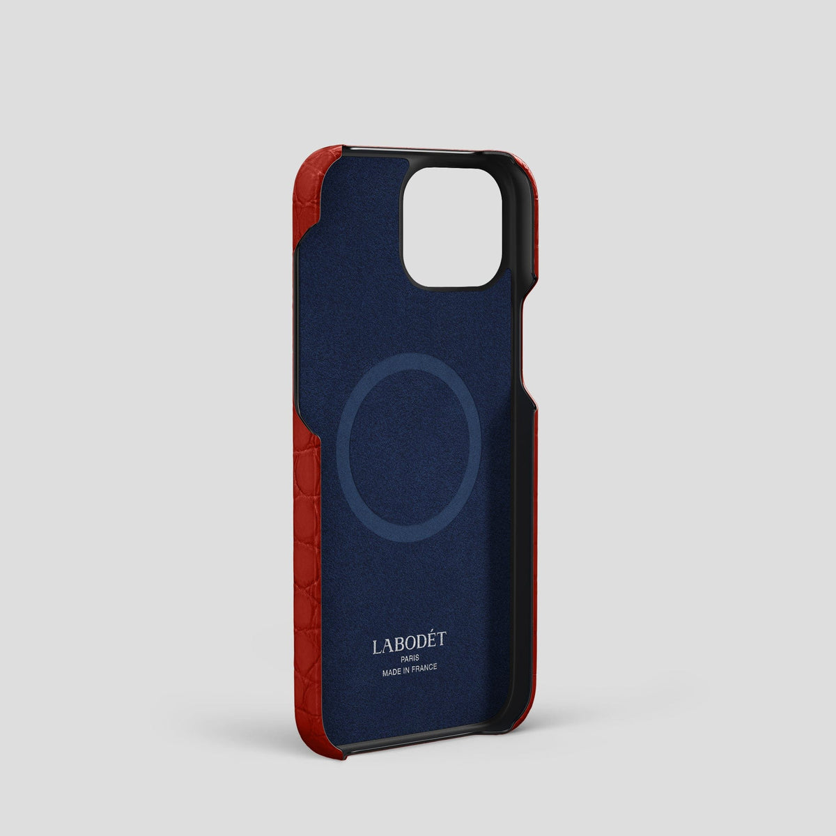 Red iPhone 15 Pro Slim Card Case Alligator -4 | Red