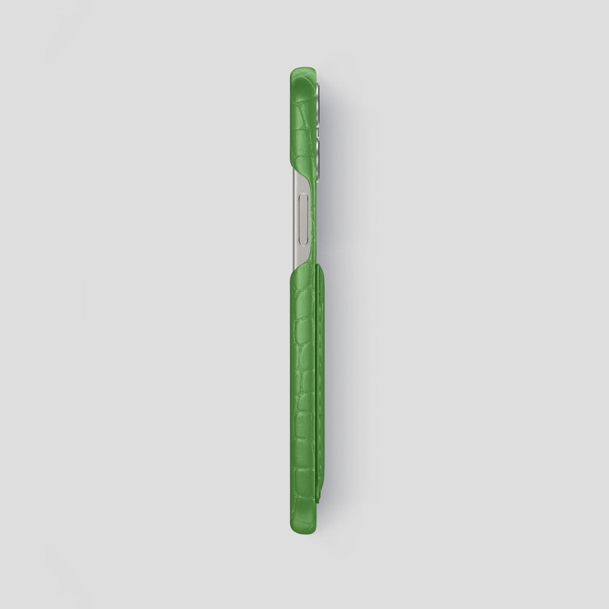 Apple-Green iPhone 15 Pro Max Slim Card Case Alligator -3 | Apple-Green