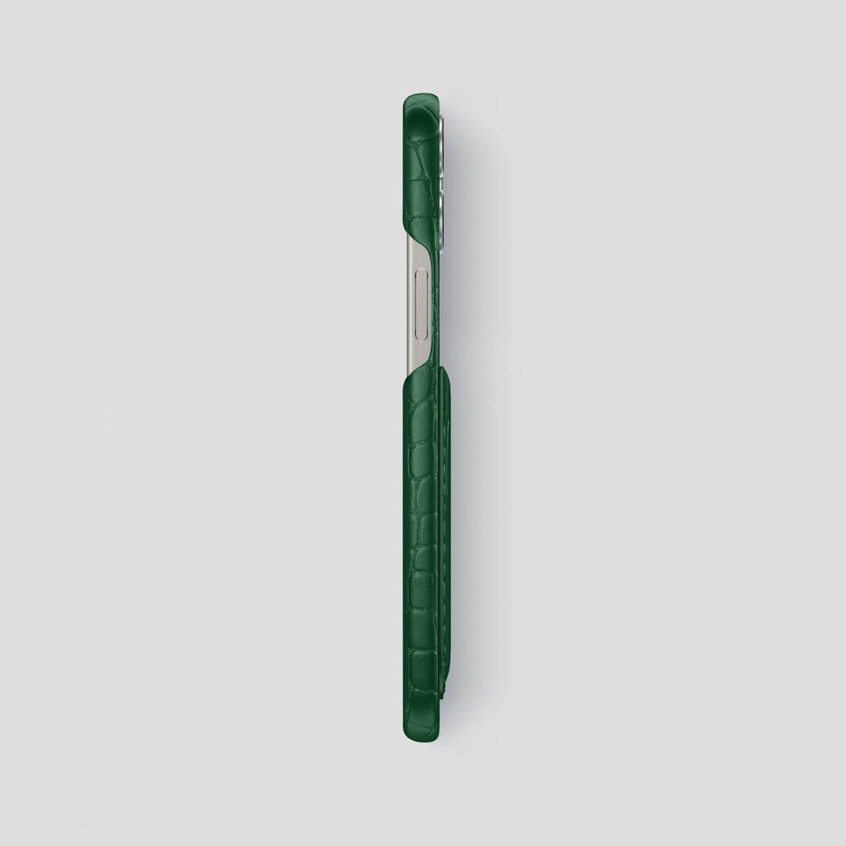 Forest-Green iPhone 15 Pro Max Slim Card Case Alligator -3 | Forest-Green