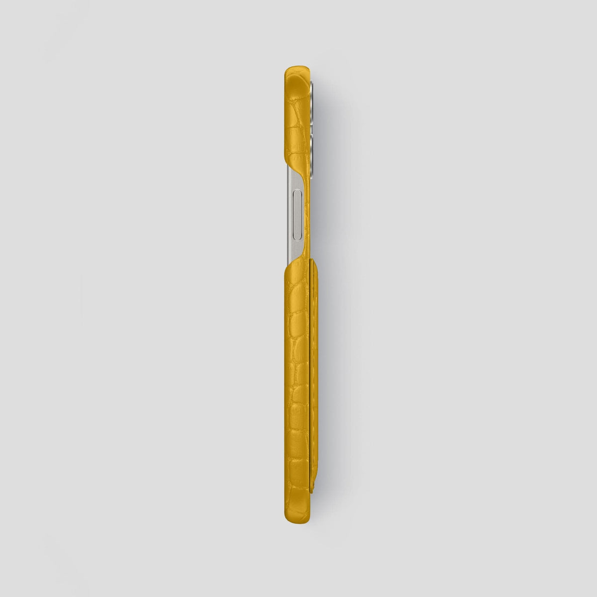 Yellow iPhone 15 Pro Max Slim Card Case Alligator -3 | Yellow