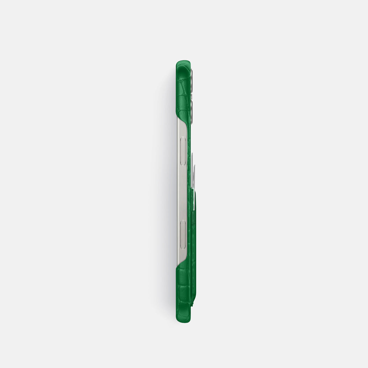 Forest-Green iPhone 16 Pro Slim Double Card Case Alligator -3 | Forest-Green
