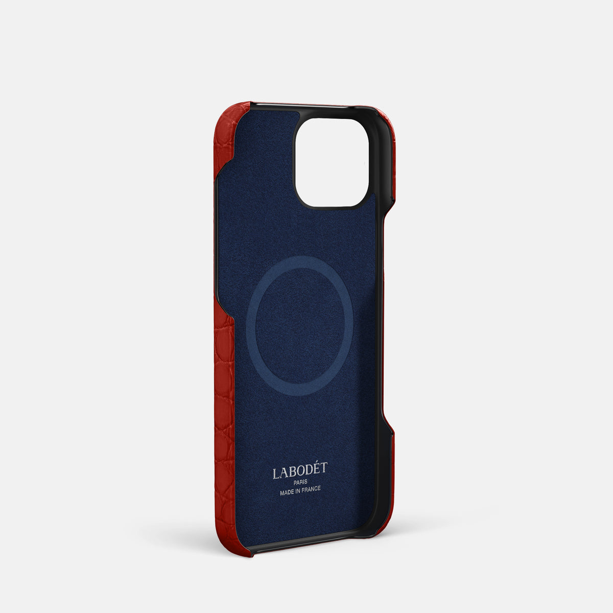 Red iPhone 16 Pro Slim Double Card Case Alligator -4 | Red