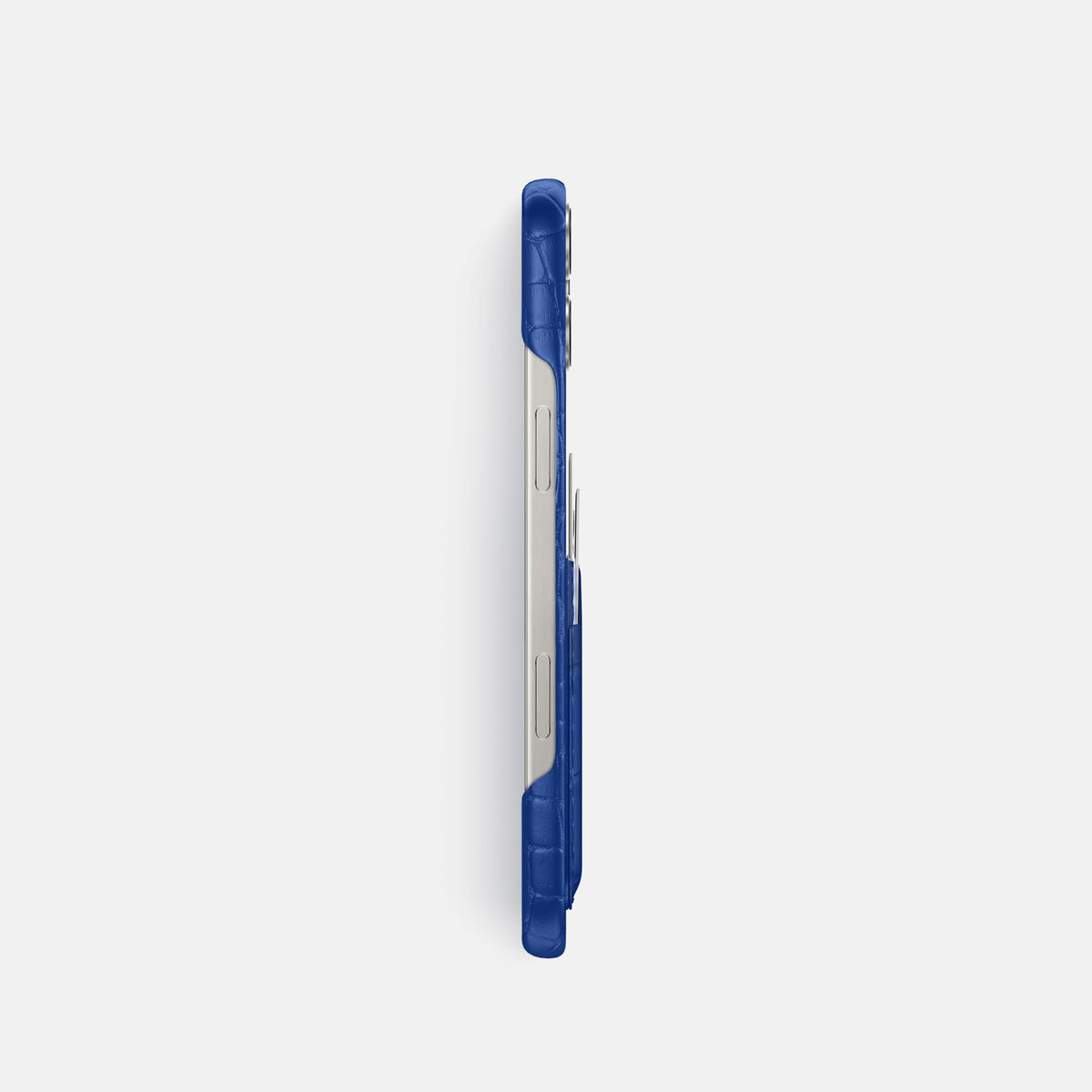 Royal Blue iPhone 16 Pro Slim Double Card Case Alligator -3 | Royal-Blue