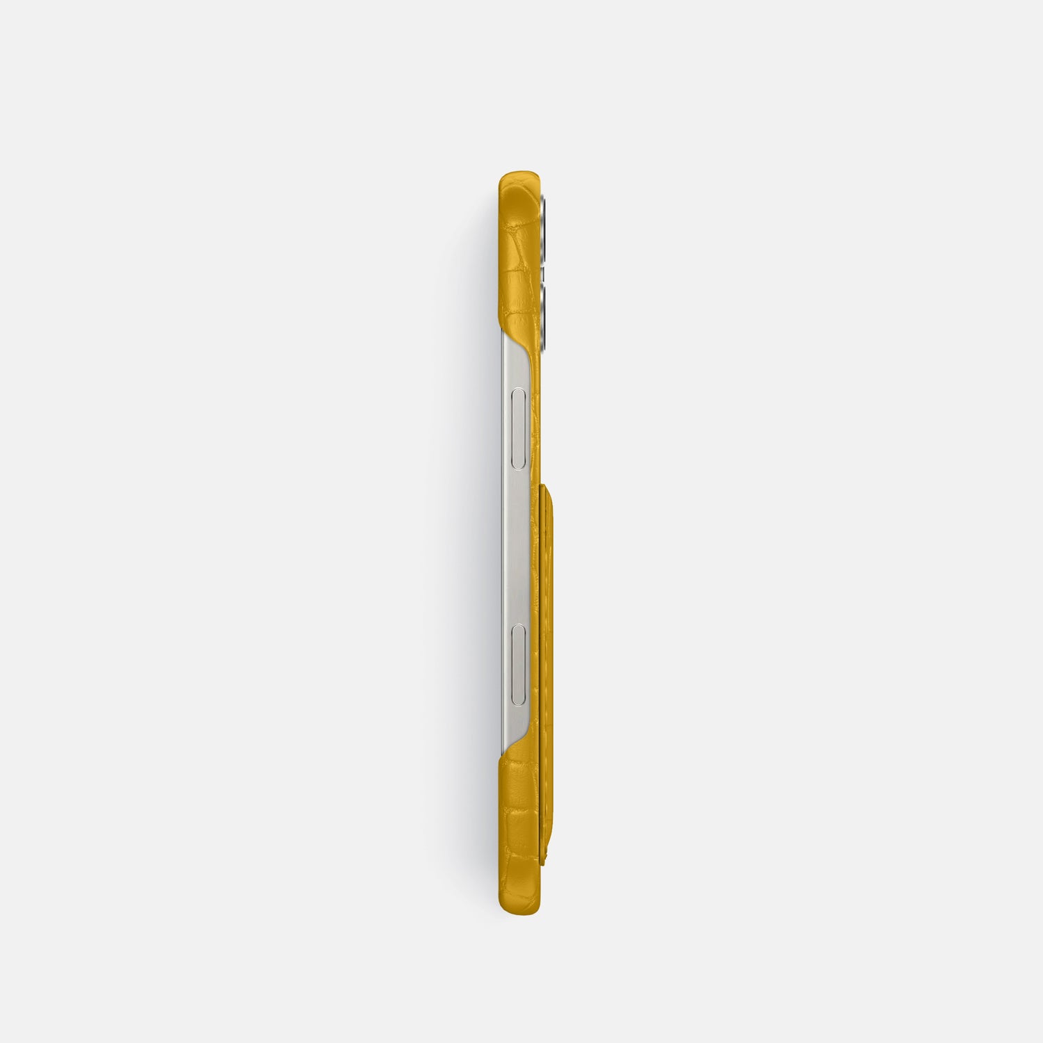 Yellow iPhone 16 Pro Slim Card Case Alligator -3 | Yellow