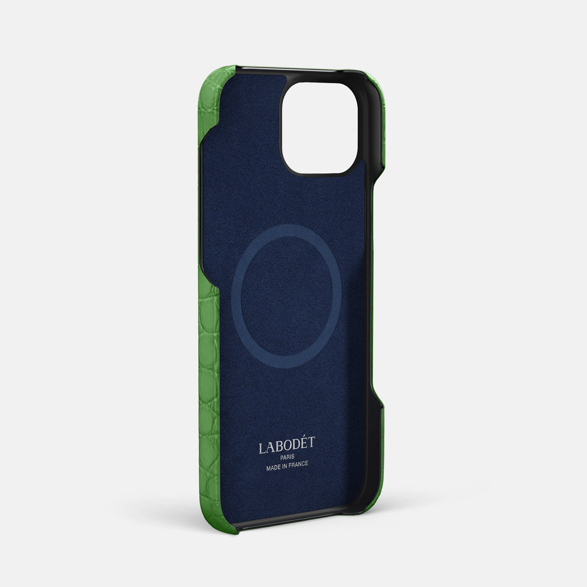 Apple-Green iPhone 16 Pro Max Slim Double Card Case Alligator -4 | Apple-Green