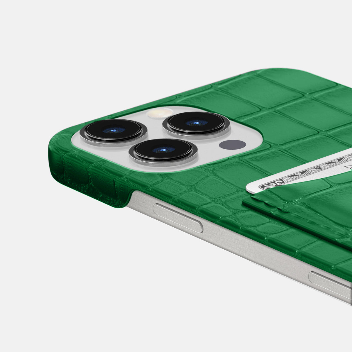 Forest-Green iPhone 16 Pro Max Slim Card Case Alligator -5 | Forest-Green