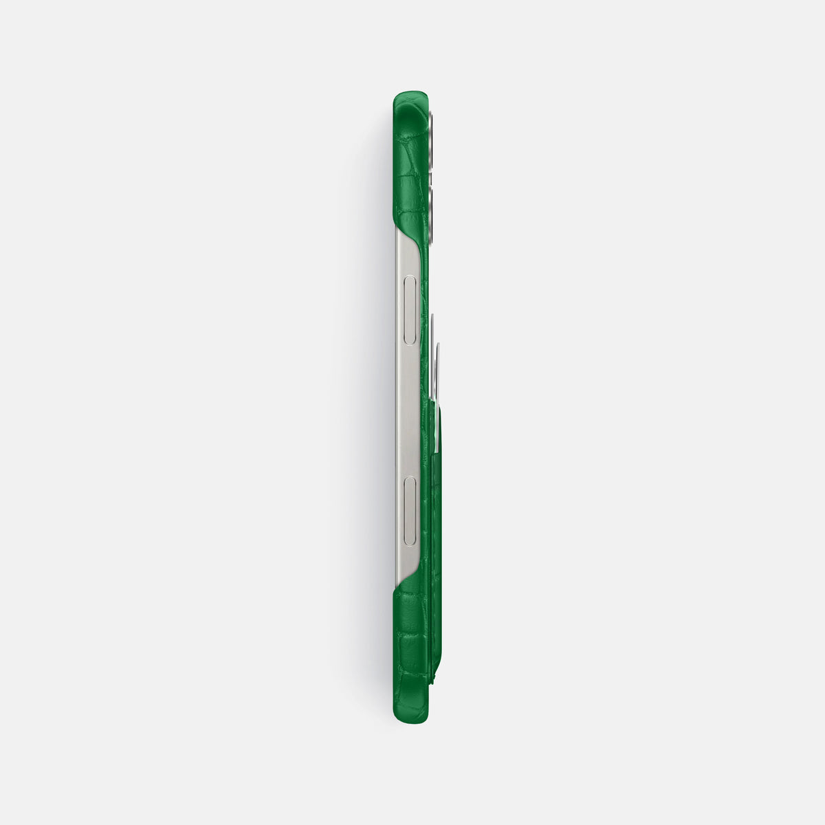 Forest-Green iPhone 16 Pro Max Slim Double Card Case Alligator -3 | Forest-Green