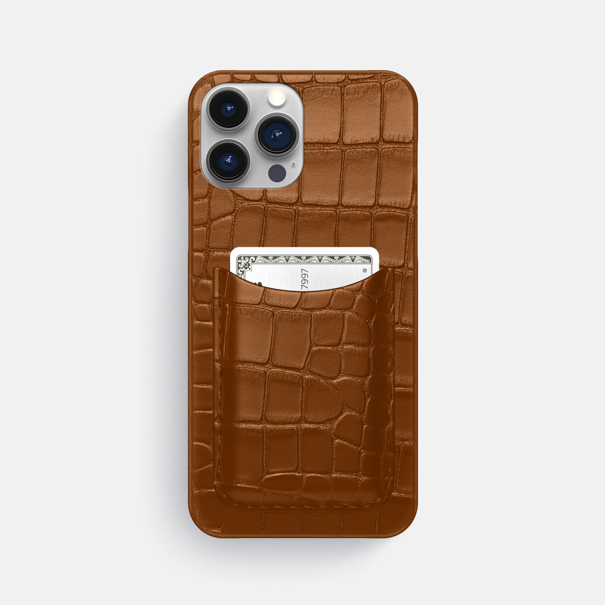 Honey iPhone 16 Pro Max Slim Card Case Alligator -1 | Honey