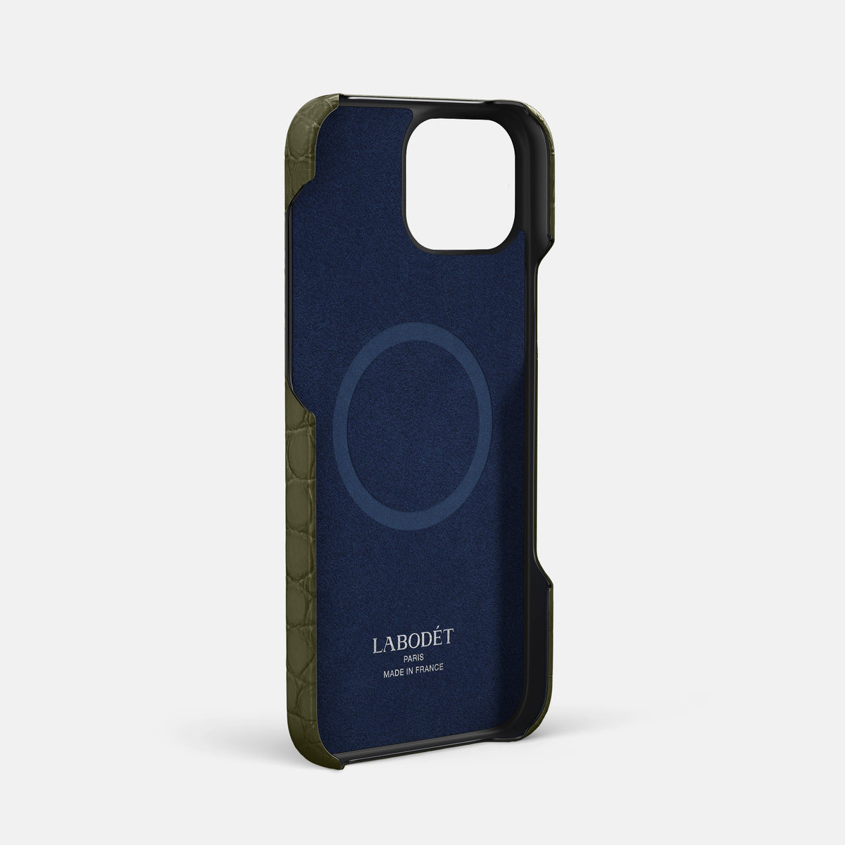 Kaki-Green iPhone 16 Pro Max Slim Double Card Case Alligator -4 | Kaki-Green
