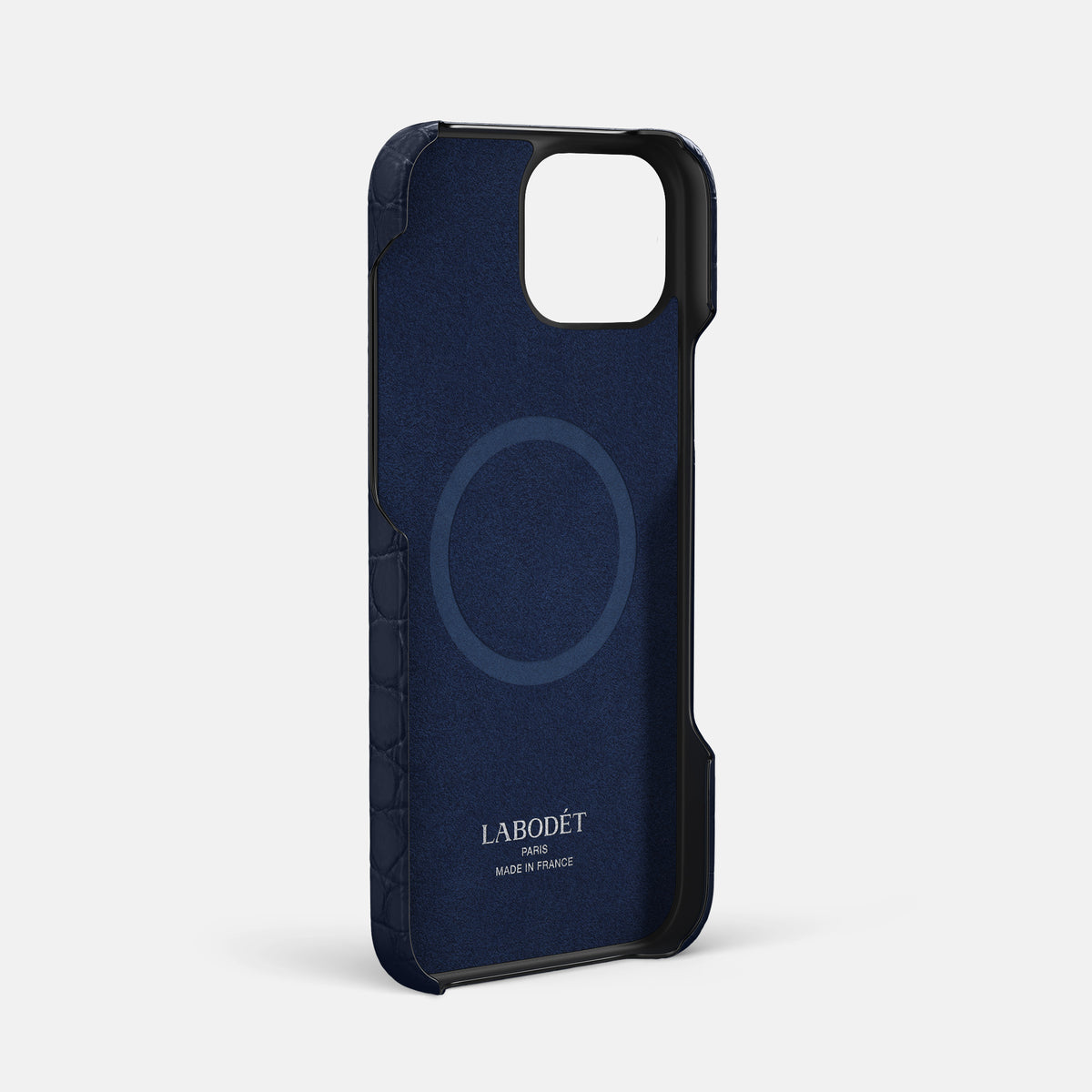 Navy Blue iPhone 16 Pro Max Slim Double Card Case Alligator -4 | Navy-Blue