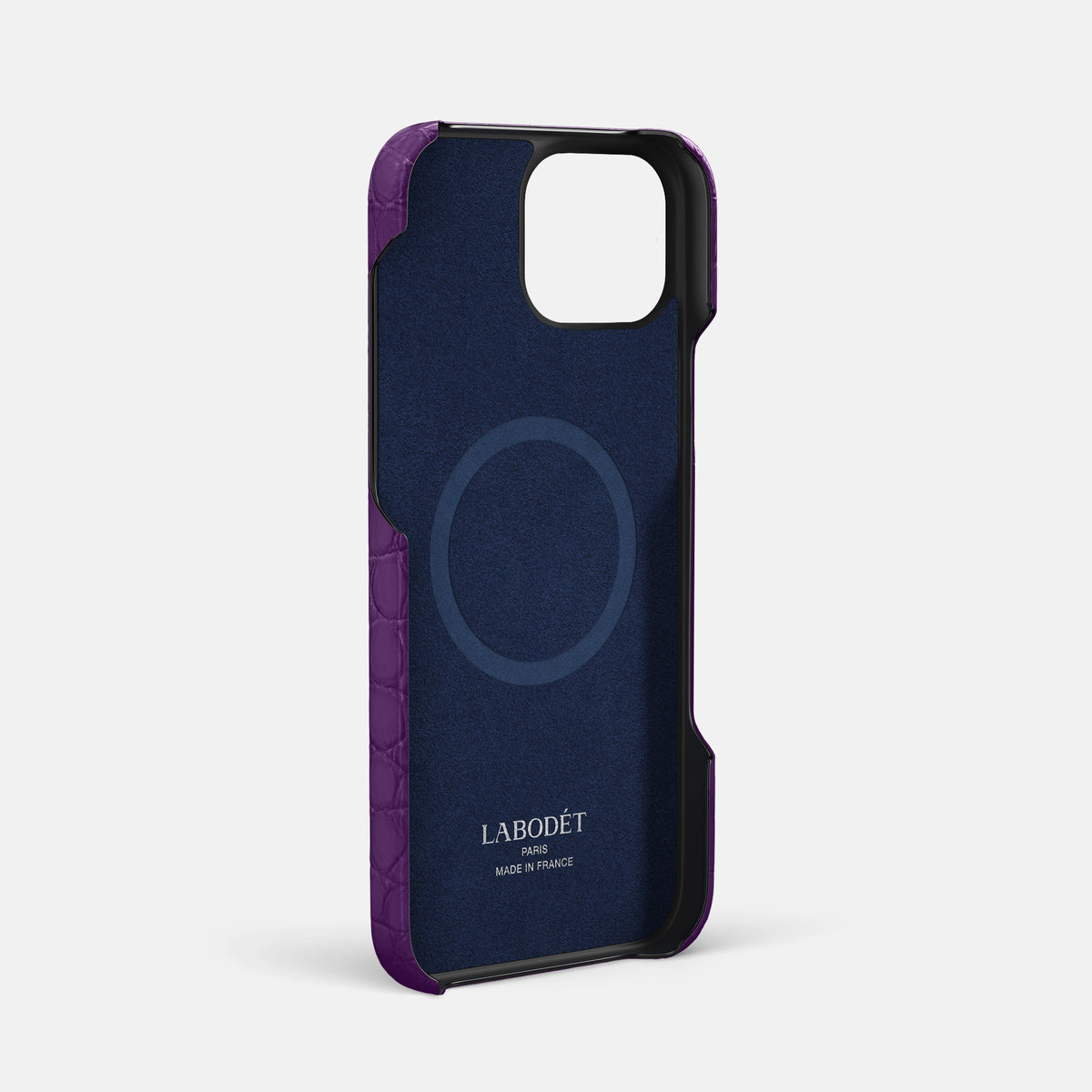 Purple iPhone 16 Pro Max Slim Double Card Case Alligator -4 | Purple