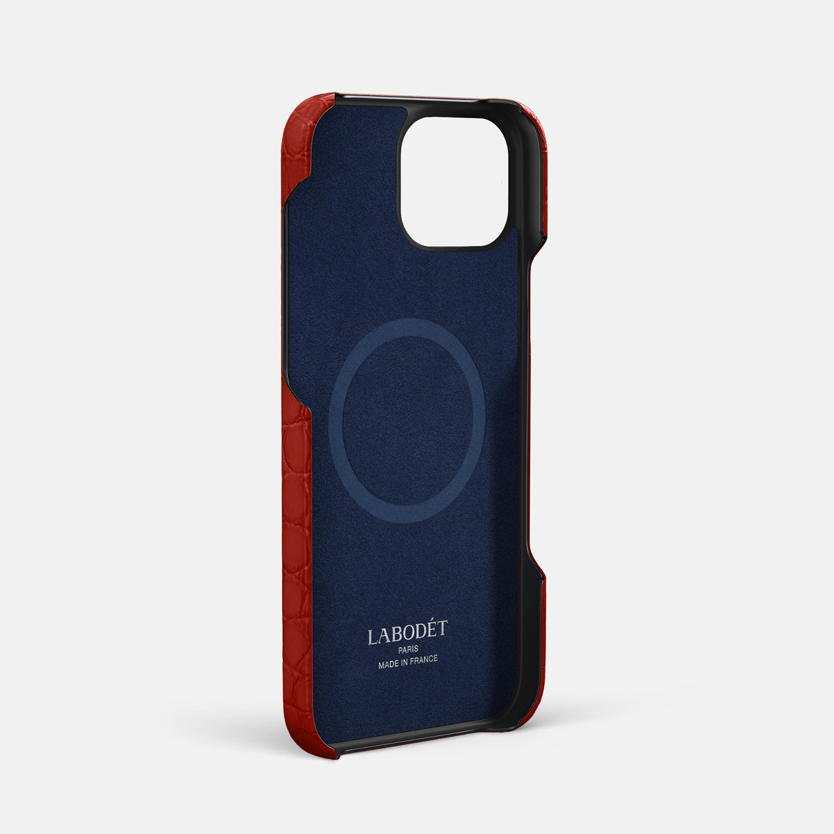 Red iPhone 16 Pro Max Slim Double Card Case Alligator -4 | Red