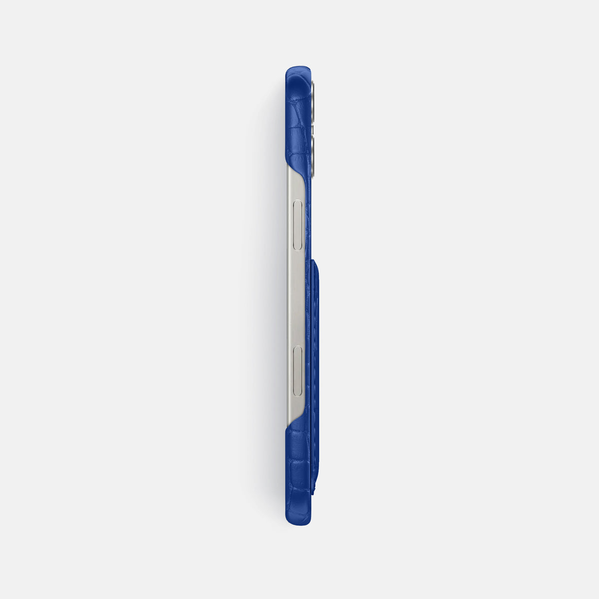 Royal Blue iPhone 16 Pro Max Slim Card Case Alligator -3 | Royal-Blue