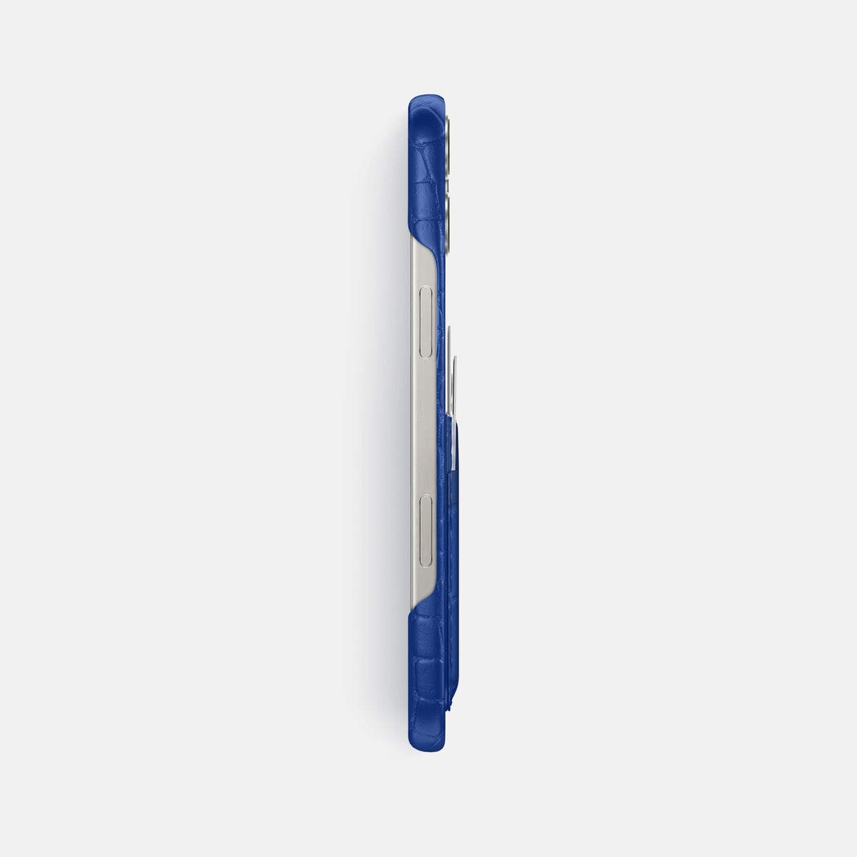 Royal Blue iPhone 16 Pro Max Slim Double Card Case Alligator -3 | Royal-Blue