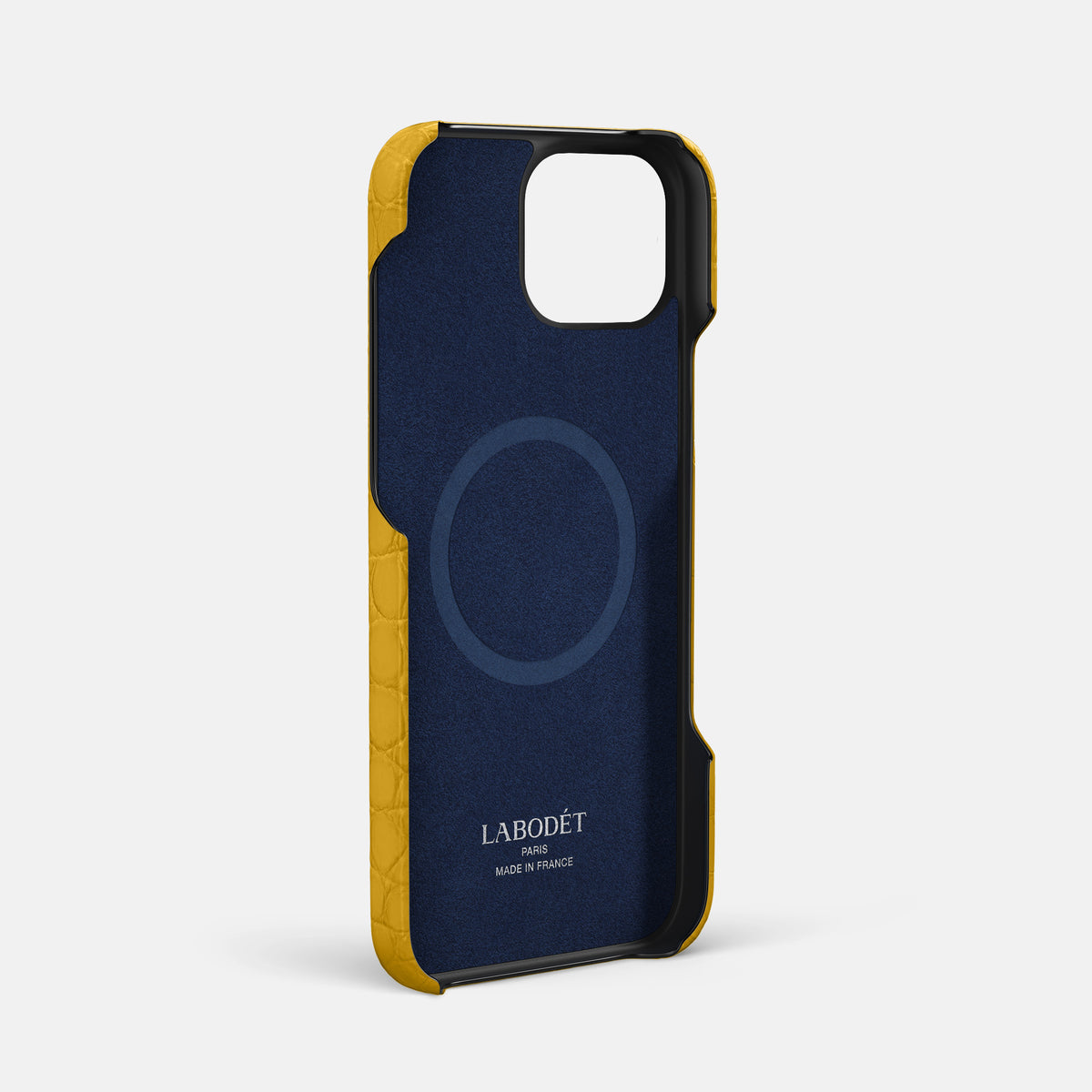Yellow iPhone 16 Pro Max Slim Double Card Case Alligator -4 | Yellow