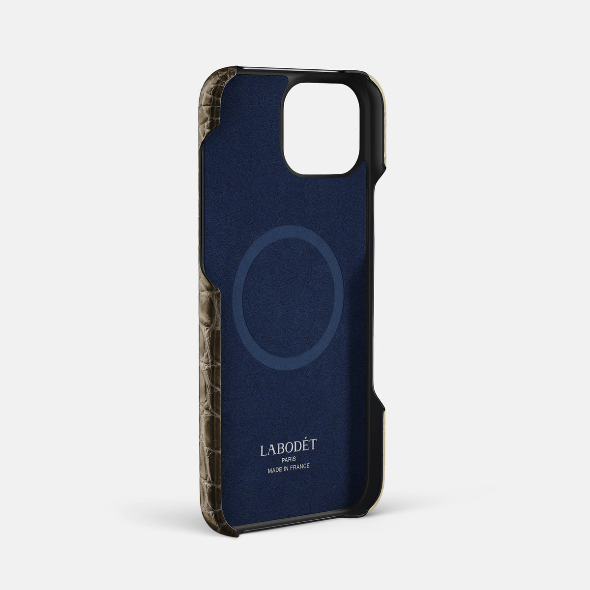Natural iPhone 16 Pro Max Slim Double Card Case In Himalayan Crocodile -4 | Natural