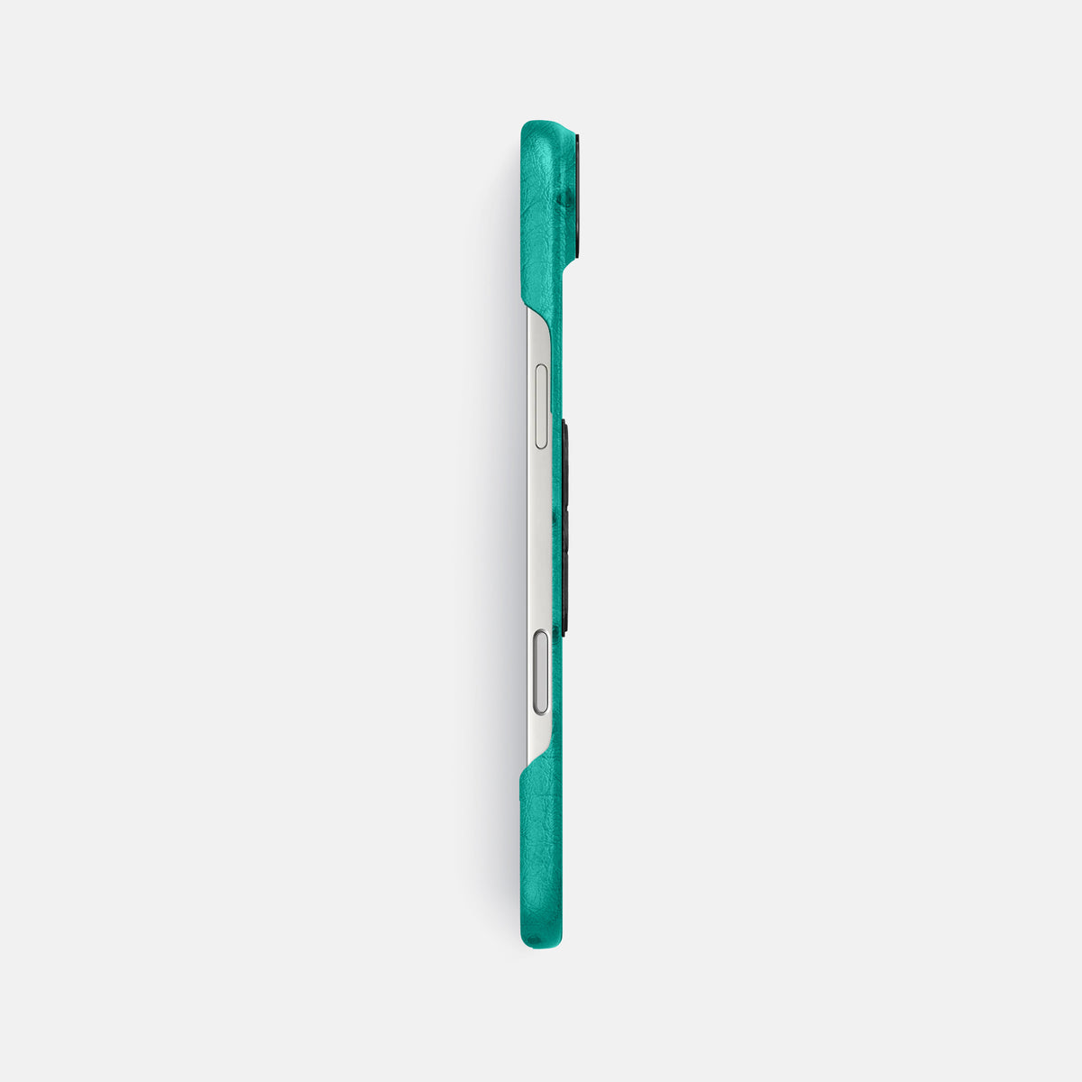 Classic Case With Carbon Skull For iPhone 17 Air In Ostrich -3 | Turquoise-Black