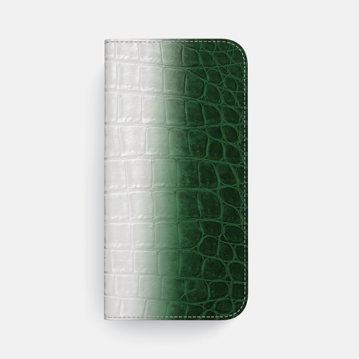 Folio Case For iPhone 17 Air In Himalayan Crocodile -4 | Green-Steel