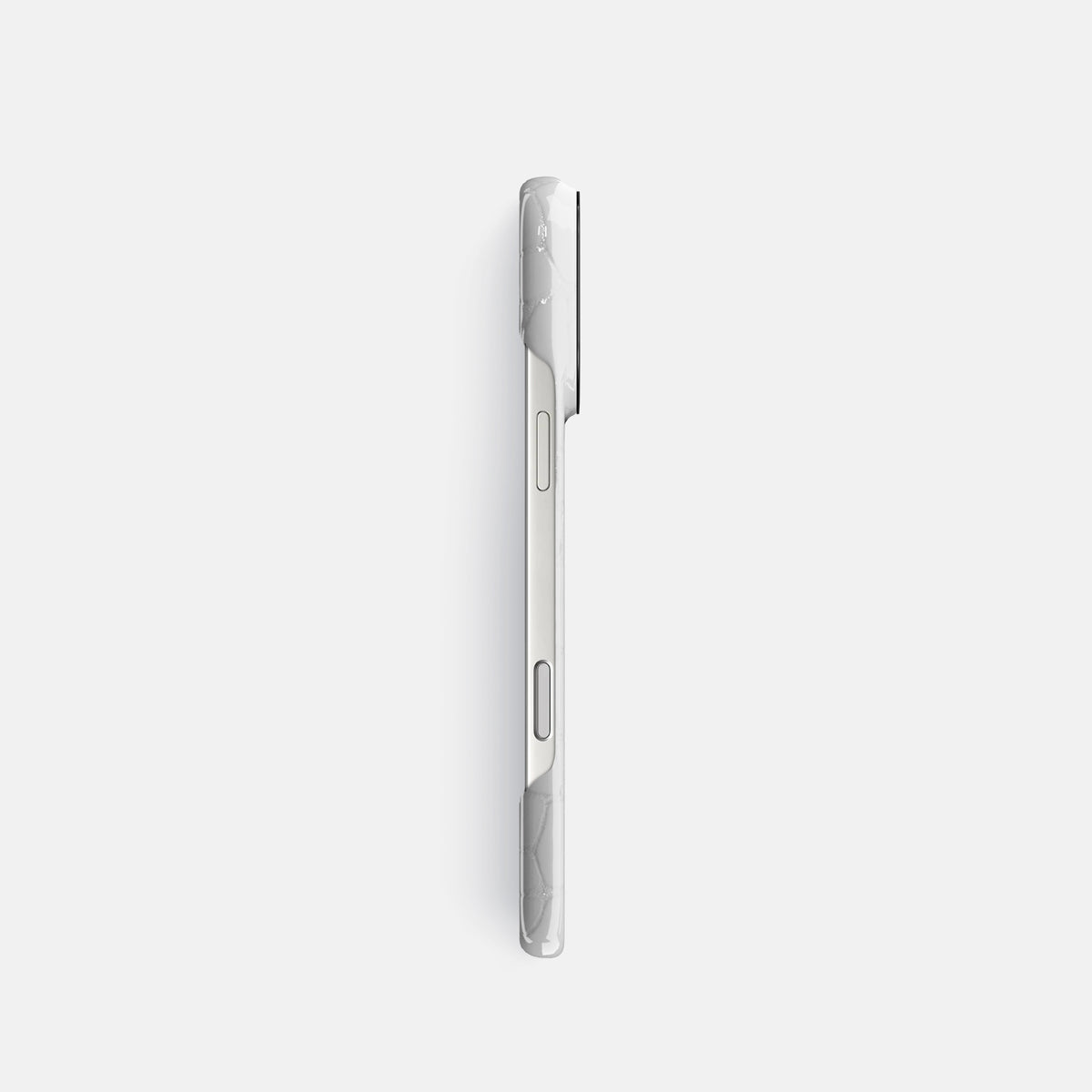 Classic Case For iPhone 17 Pro In Shiny Alligator -3 | White-Black