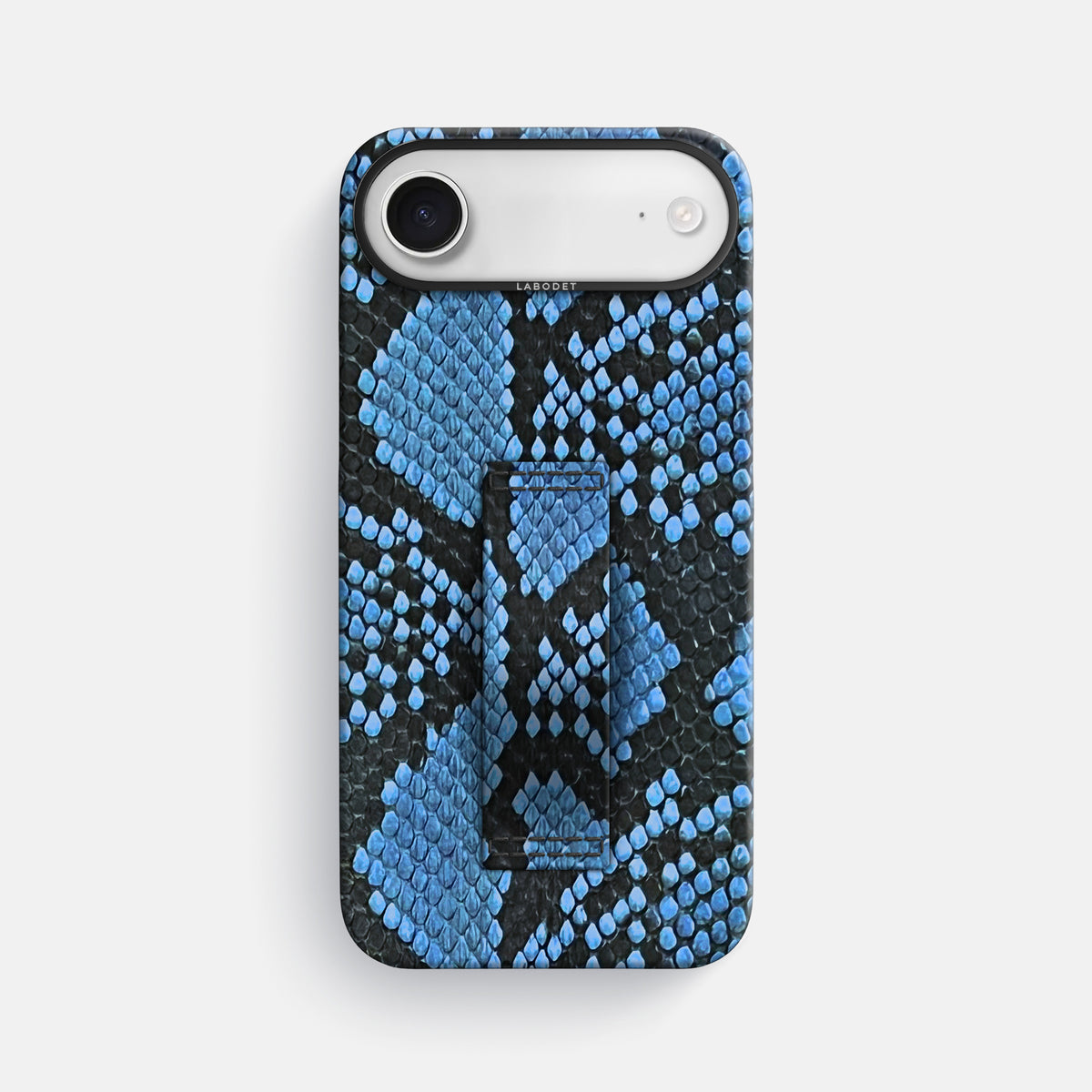 Finger Case For iPhone 17 Air In Deluxe Python -1 | Blue-Jeans-Black