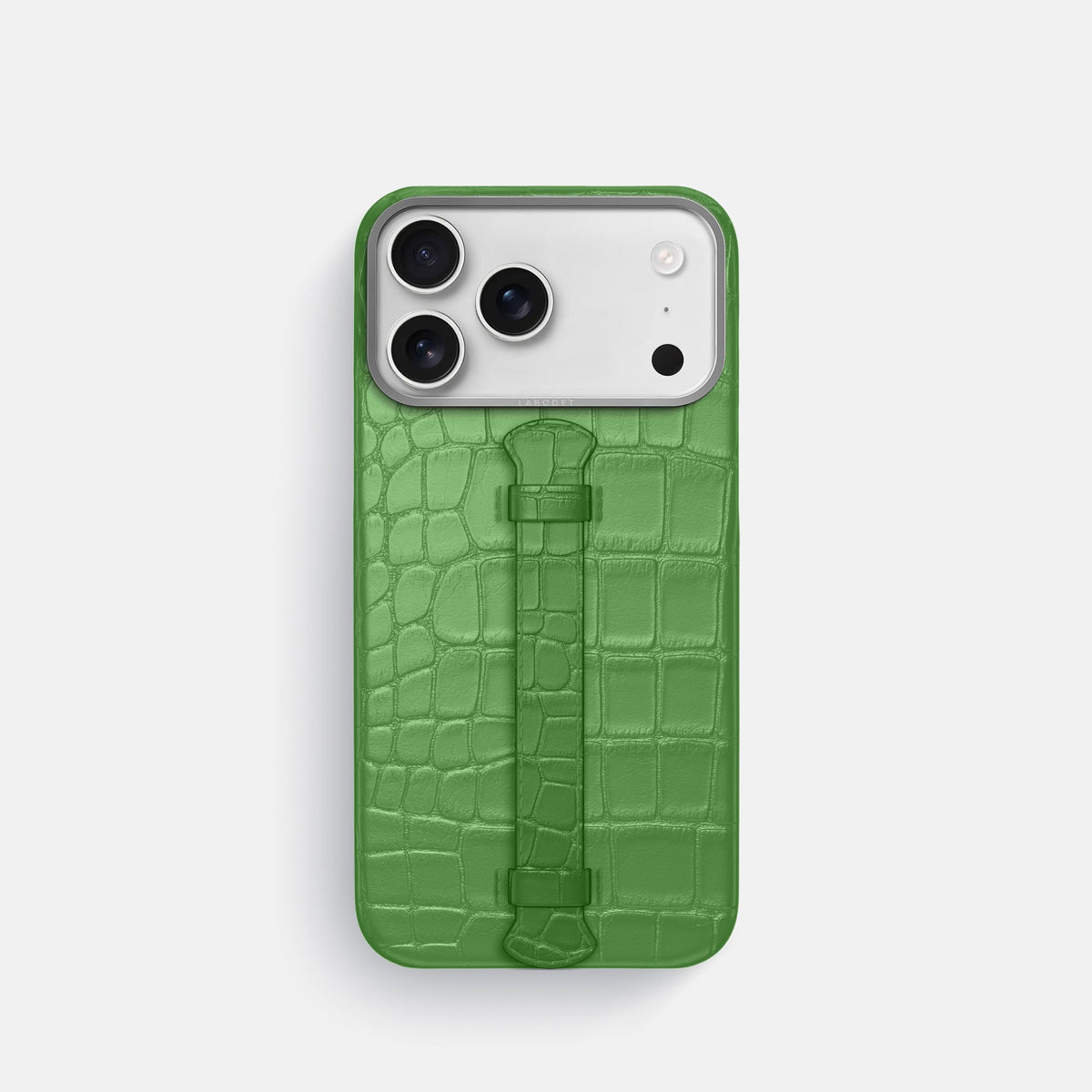 Center Handle For iPhone 18 Pro In Alligator -1 | Apple-Green-Steel