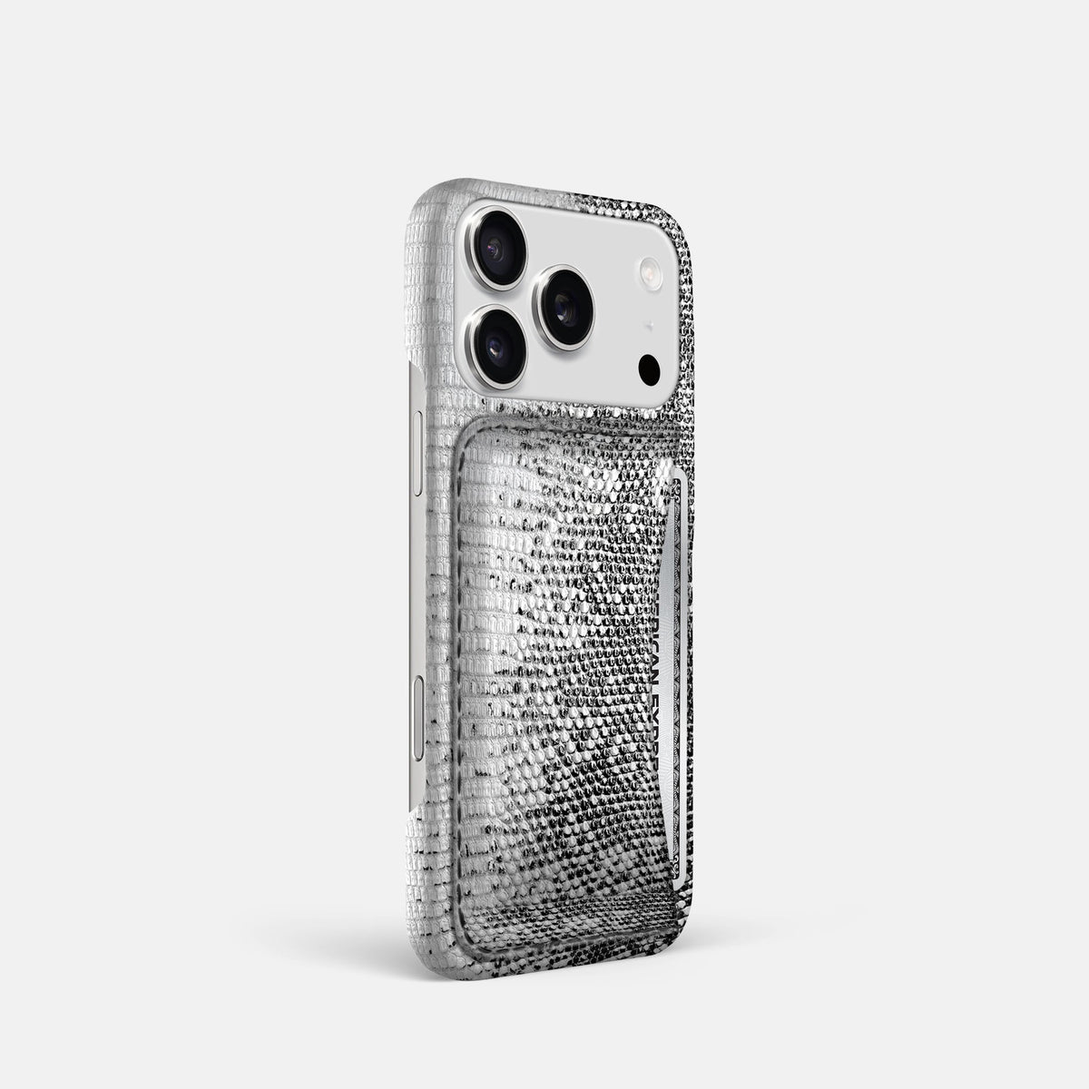 Slim Card Case For iPhone 18 Pro In Himalayan Lizard -2 | Dark