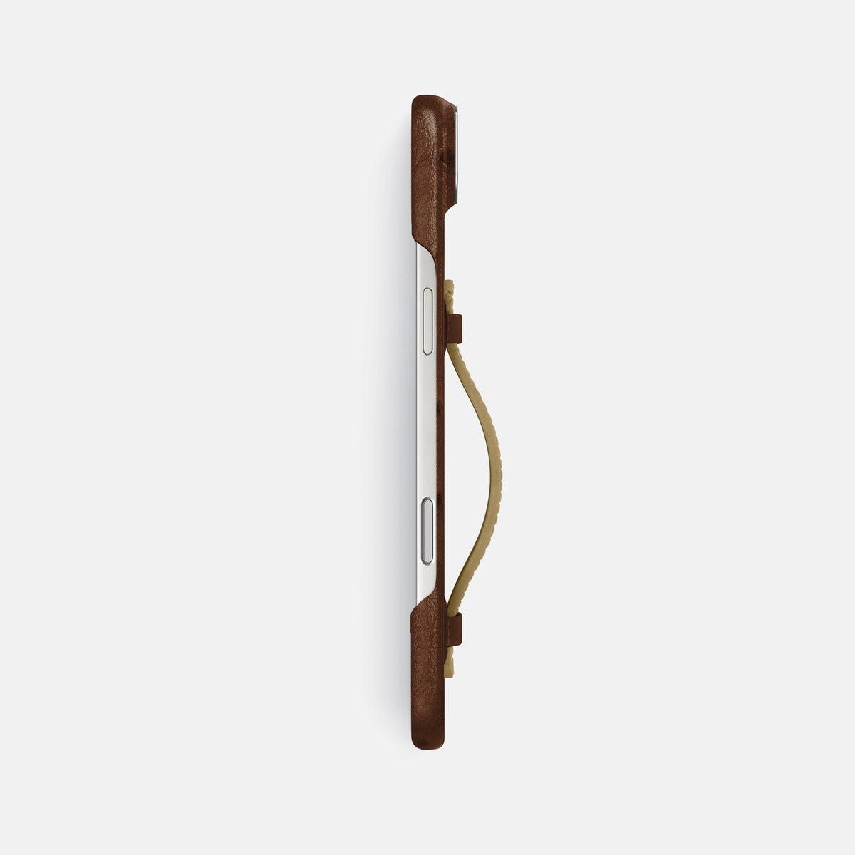 Center Handle Coloré For iPhone 17 Air In Ostrich -2 | Chocolate-Steel