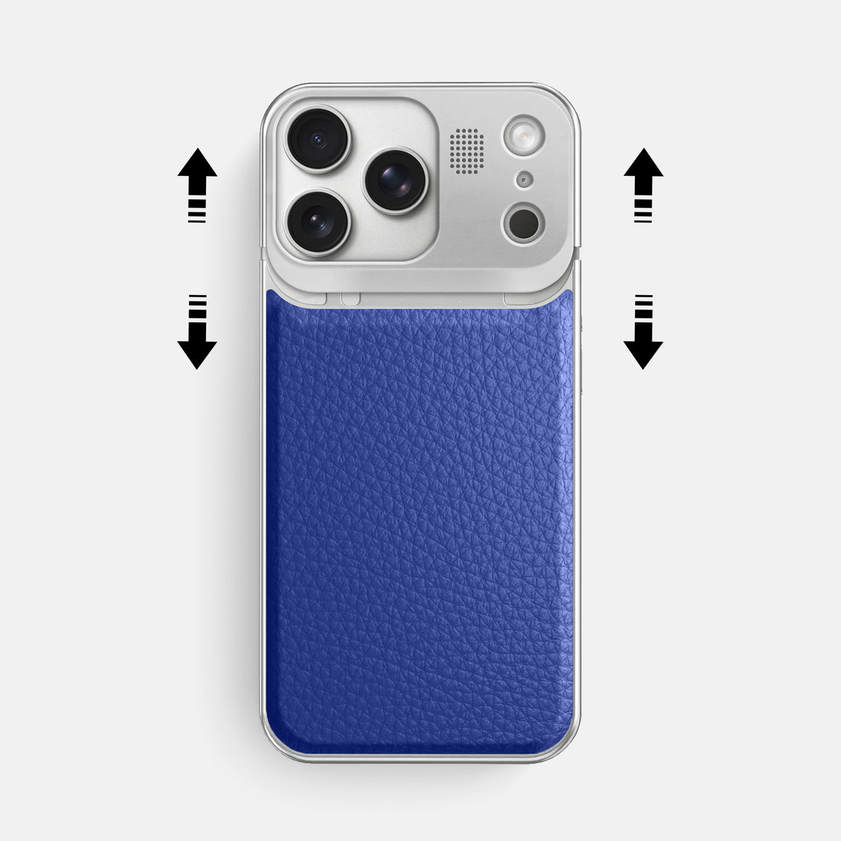 Metal Case For iPhone 17 Pro Max In Calf -2 | Royal-Blue-Steel