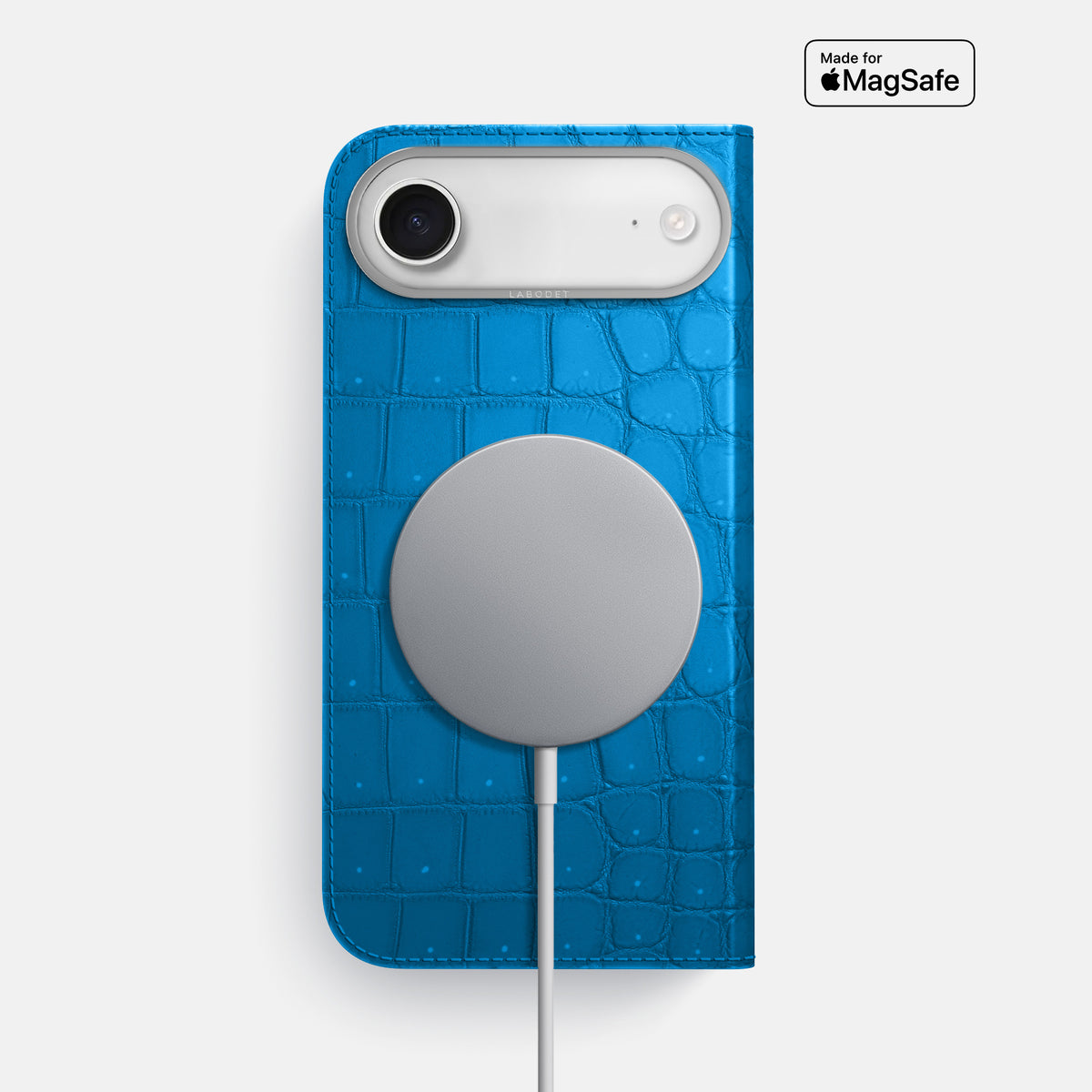 Folio Case For iPhone 17 Air In Porosus Crocodile -3 | Blue-Lagoon-Steel