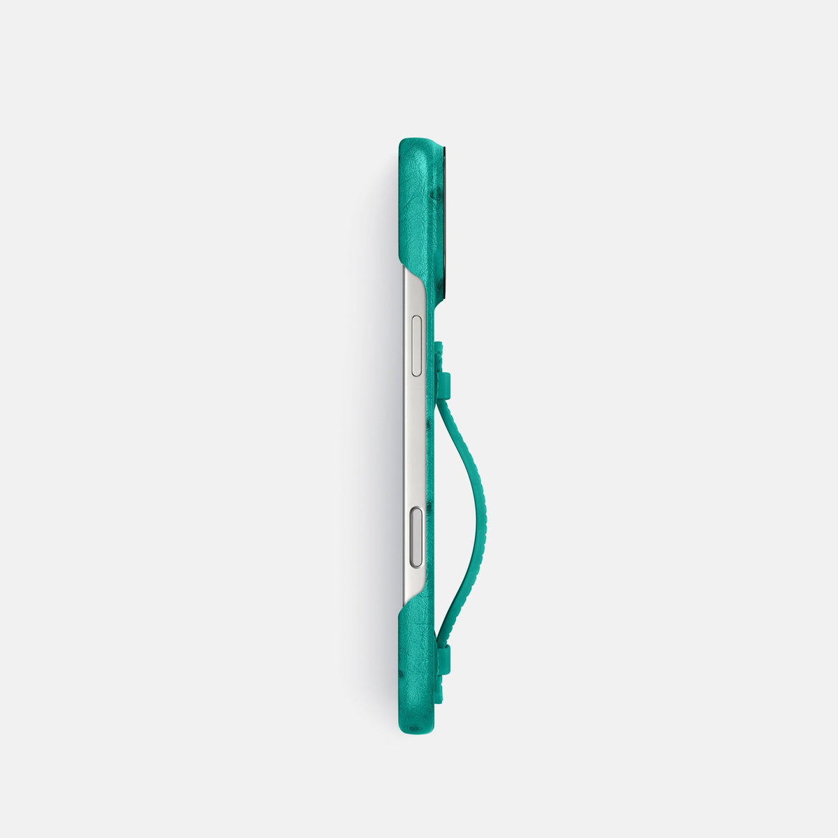 Center Handle For iPhone 18 Pro In Ostrich -2 | Turquoise-Black