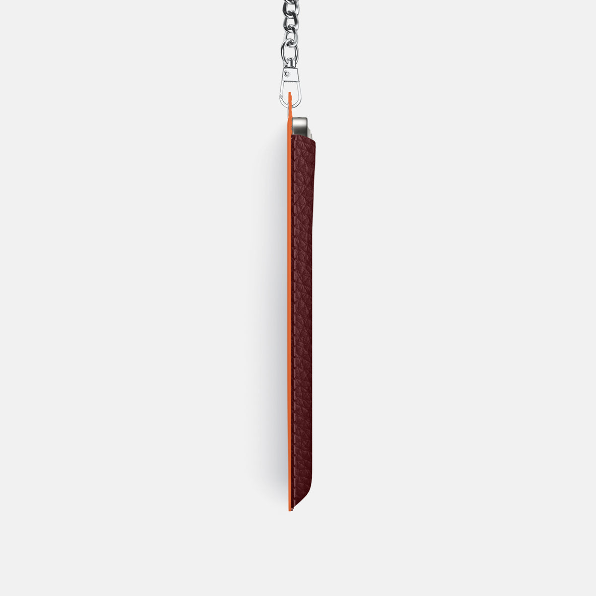 Crossbody Bag For iPhone 17 Pro In Calf -4 | Bordeaux-Steel