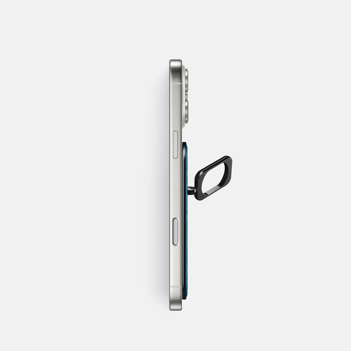 MagSafe Ring For iPhone 17 Pro In Porosus Crocodile -3 | Turquoise-Black