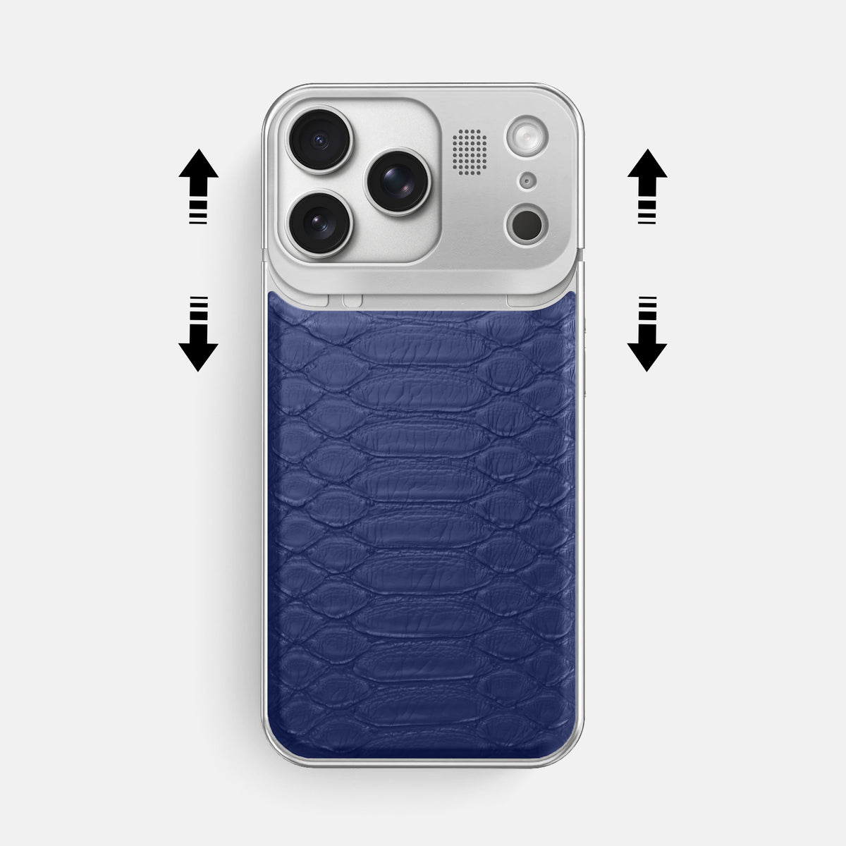 Metal Case For iPhone 17 Pro Max In Python -2 | Royal-Blue-Steel