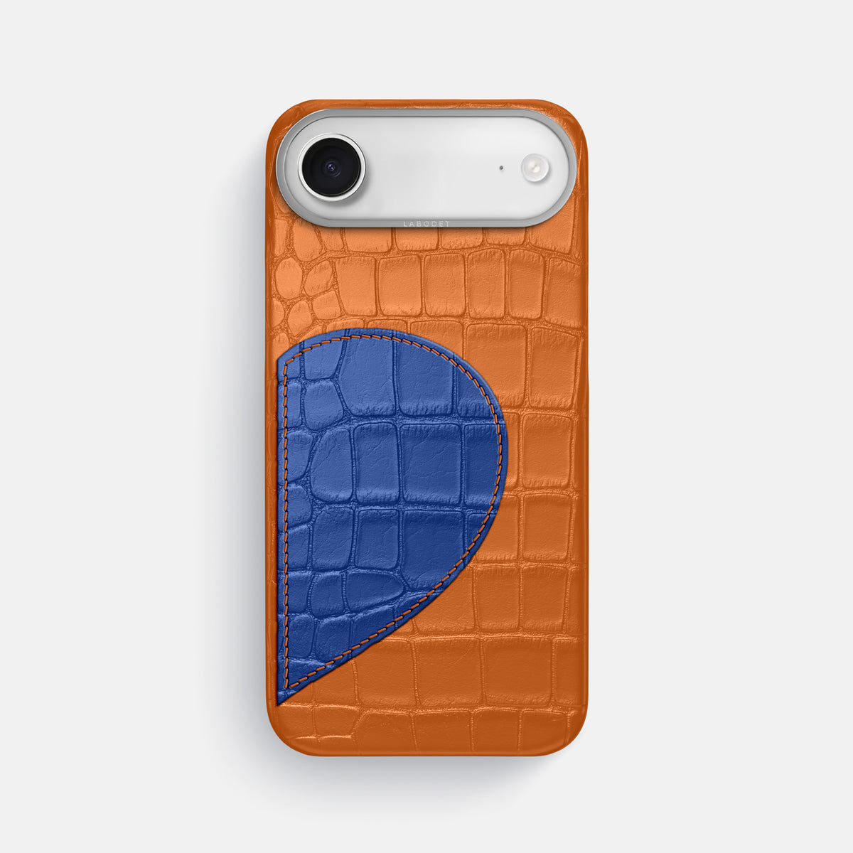 Classic Case With Half Heart - Right For iPhone 17 Air In Alligator -1 | Orange-Steel